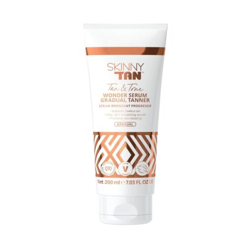 1 X PALLET OF 500 X BOTTLES OF SKINNY TAN WONDER SERUM GRADUAL TANNER 200ML *MULTIPLE PALLETS AVAILABLE*