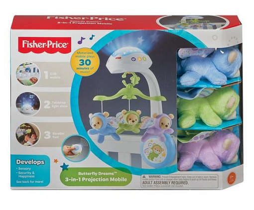 1 X PALLET OF FISHER PRICE BUTTERFLY DREAM 3-IN-1 PROJECTION MOBILES