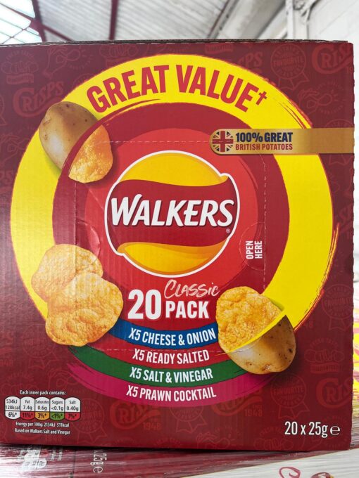 1 X PALLET OF WALKERS CRISPS BB4 20/07/24 80 BOXES PER PALLET
