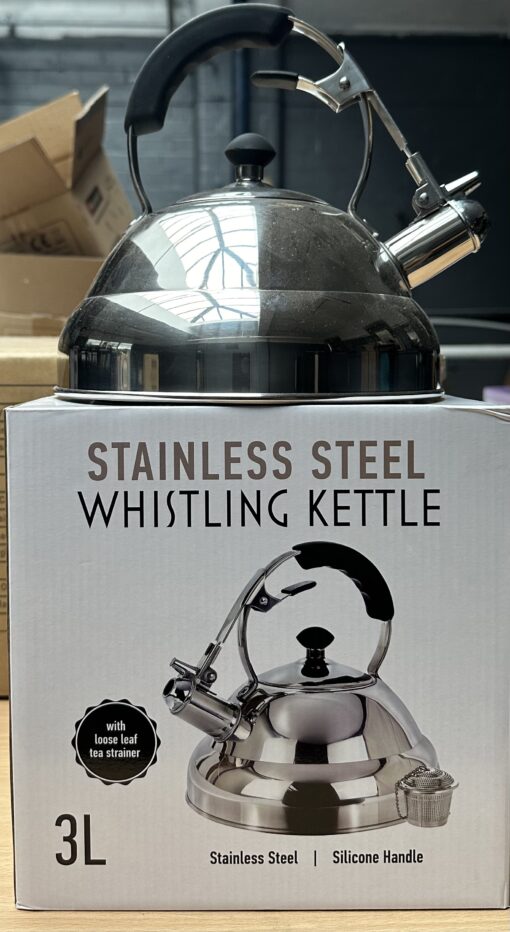 1 X PALLET OF WHISTLING TEA KETTLES IN STAINLESS STEEL *MULTIPLE PALLETS AVAILABLE*