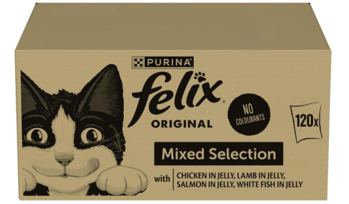 1 X PALLET OF APPROX 40 BOXES OF FELIX ORIGINAL MIX MENU CAT FOOD BB4 09.26