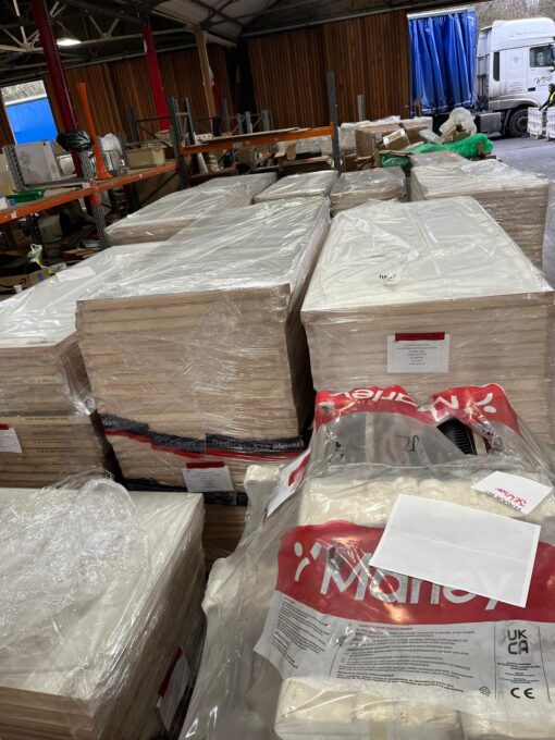 TRUCKLOAD OF 13 PALLETS OF ASSORTED DOORS TO INCLUDE FIRE DOORS AND MORE
