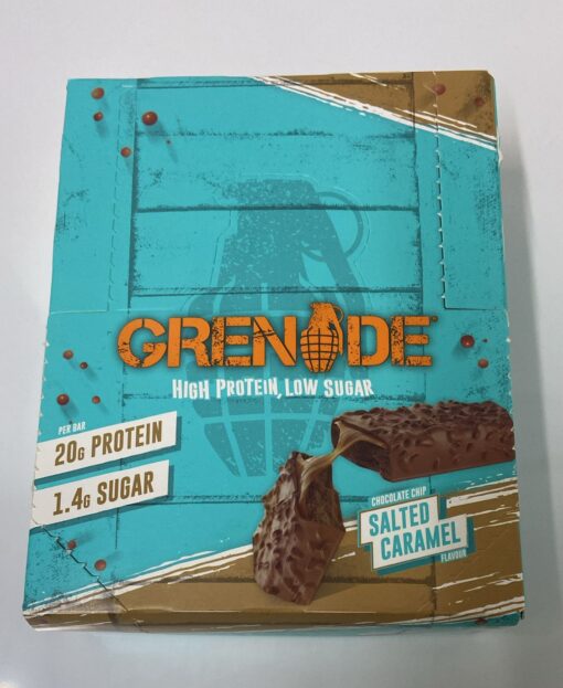 1 PALLET OF GRENADA CHOCOLATE CHIP SALTED CARAMEL BARS (370 BOXES) - BBE 02/2025