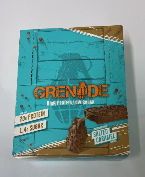 1 PALLET OF GRENADA CHOCOLATE CHIP SALTED CARAMEL BARS (395 BOXES) - BBE 02/2025