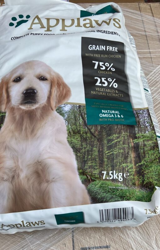 1 X PALLET - 65 BAGS OF APPLAWS HIGH PROTEIN COMPLETE & GRAIN FREE DRY PUPPY FOOD (BBE JAN 2025)