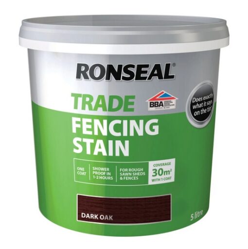 1 X PALLET OF RONSEAL TRADE FENCING STAIN IN DARK OAK