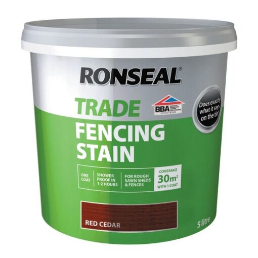 1 X PALLET OF RONSEAL TRADE FENCING STAIN IN RED CEDAR